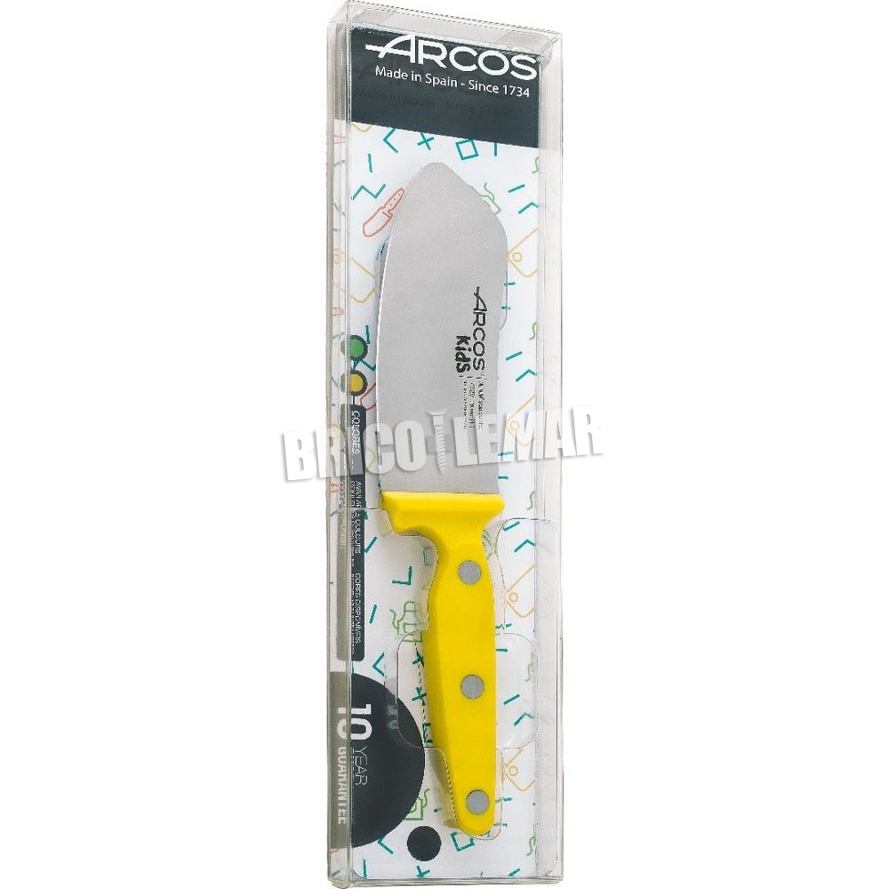 ▷ Comprare Coltello Kit Bambini Kid 100 millimetri giallo + Protezion