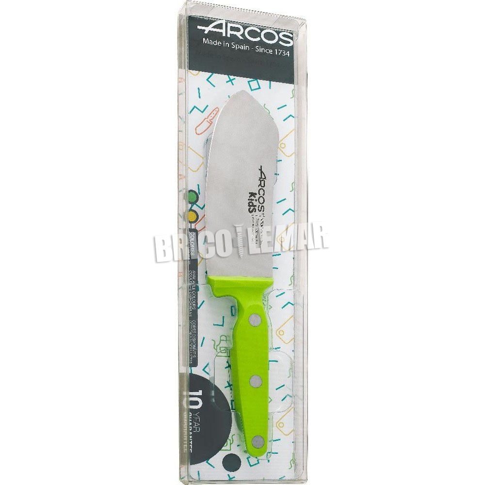 ▷ bambini coltello Kit Arcos + Kid 100 millimetri protezione per le dita  verde + taglio tavolo verde 30x20x2cm