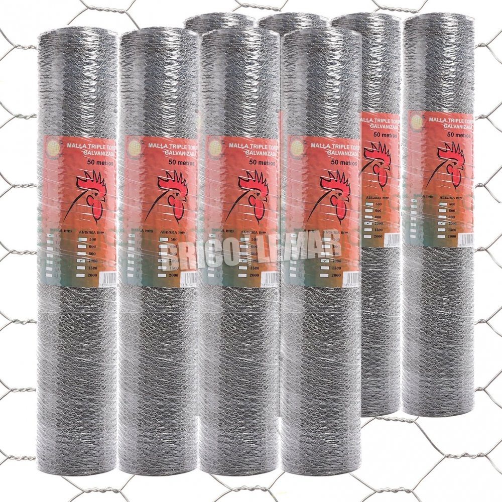 hypotheek tapijt Bende ▷ Kippengaas gegalvaniseerd drievoudige torsie rollen 8 1x50mt | Bricolemar