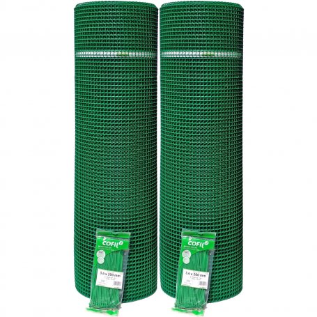 ▷ 2 rollen plastic gaas vierkante Cuadranet groene Nortene 200 flenzen groen 200x3,6mm | Bricolemar