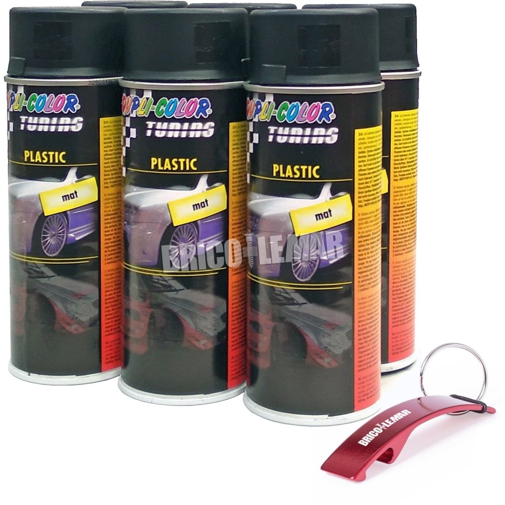 Picknicken kogel Vechter ▷ Spray verf kunststof doosje met 6 blikjes 400ml zwarte matte Motip |  Bricolemar