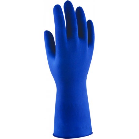 blue hospital gloves