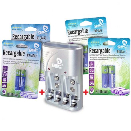 rechargeable aa batteries with charger