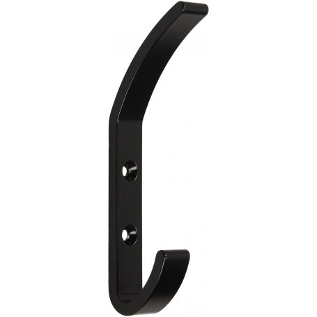 4 Nelson black painted aluminum wall hooks Emuca | Bricolemar