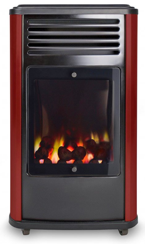3.4kW flamme cuisinière à gaz portable royal Manhattan FireSide rouge