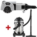 rozadora kit Wände 2400W 150mm Trocken-Naß-Staubsauger + 30L 1200W Werku