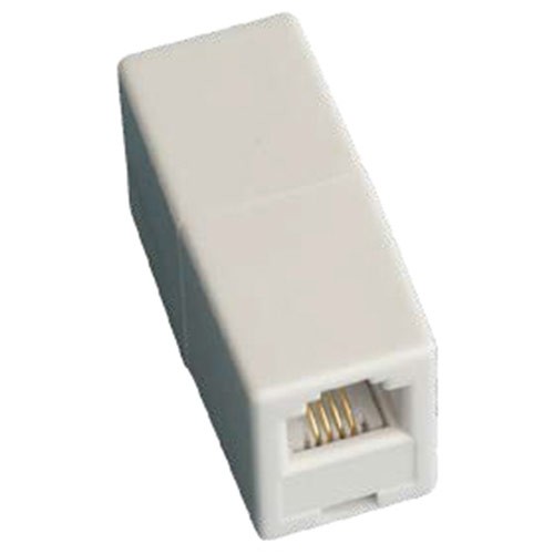 Adaptador/prolongador telefono  hembra a hembra 6P4C blanco GSC Evolution