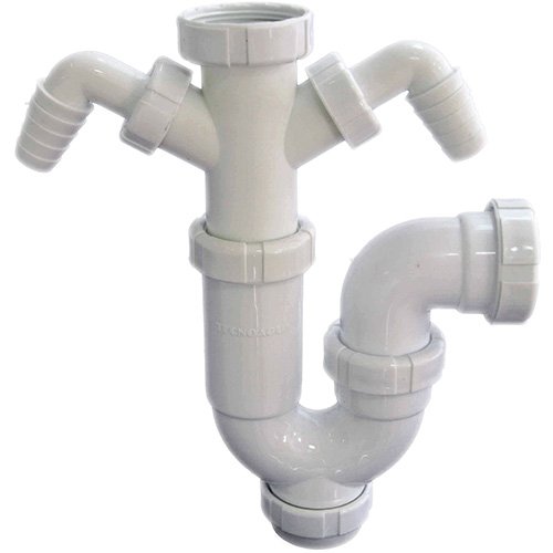 extensible double outlet curved siphon washer 1.1 / 2 "Tecnoagua