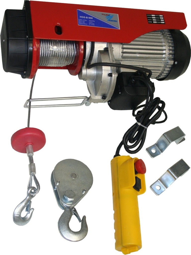 electric winch 495 / 990kg 1600W Mader