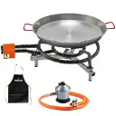 Kit paellero 40 centímetros Garcima + paellera 42 centímetros + suporte de desktop + regulador e mangueira Kabra