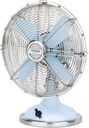 Retro-Metal-Fan-Design JOE50 33W blau 25cm 3 Geschwindigkeiten vier Klingen H.Koenig