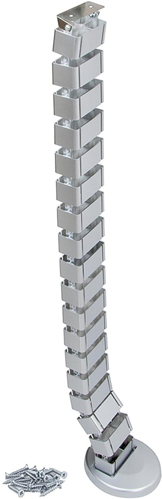 Columna pasacables articulada plástico gris metalizado Pipe 4 Emuca
