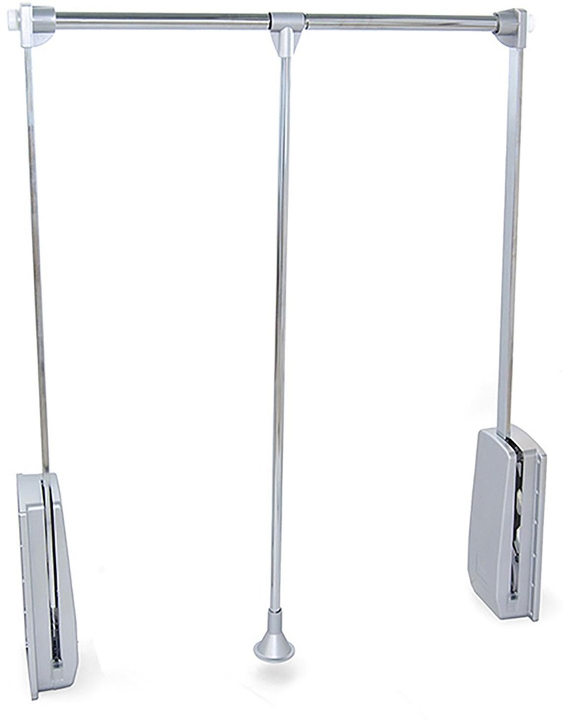 Colgador abatible para armario regulable 450-600mm acero cromado Emuca
