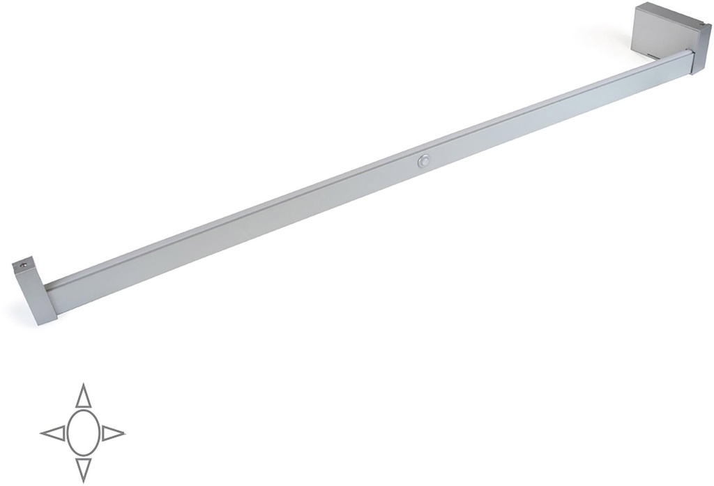 meuble bar réglable 558-708mm avec mat LED blanc aluminium anodisé naturel Emuca