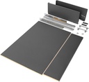 Kit cajón Vertex para cocina o baño 500mm altura de 178mm para módulo 900mm acero gris antracita Emuca