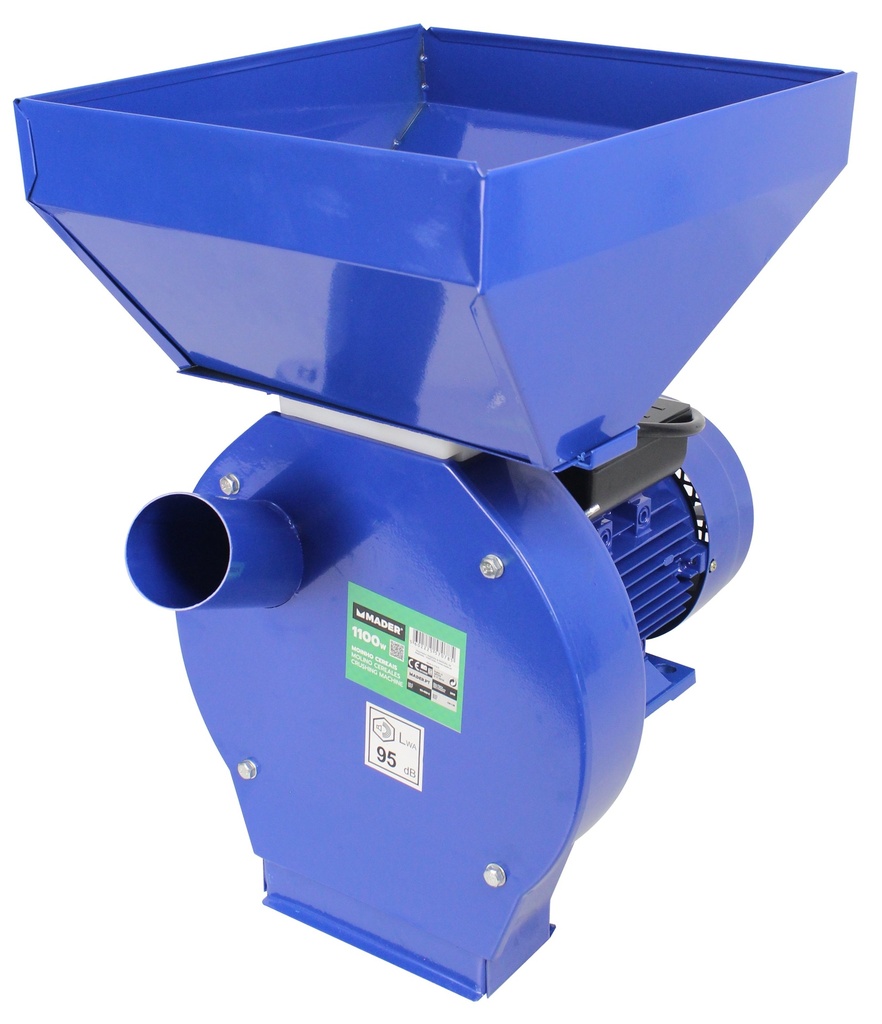 mulino elettrico grano e mais pannocchia smerigliatrice tramoggia 1100W 320x305mm Mader