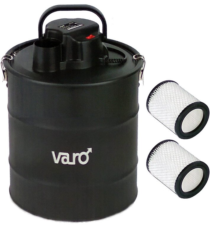 Kit aspirador de cenizas 1200W 20L + 2 filtros de repuesto Varo