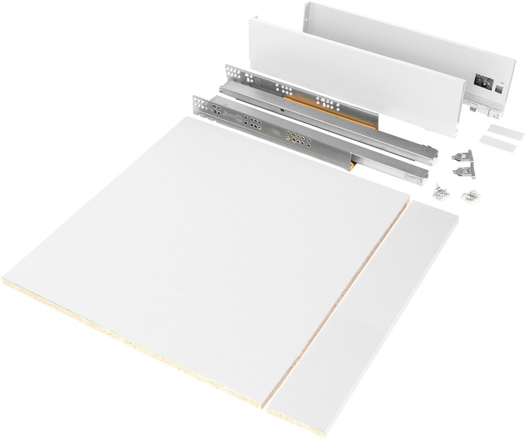 Kit Vertex Schublade Küche oder Bad Platten mit 500 mm Tiefe 600 mm Höhe 93 mm weiß Stahl-Modul Emuca