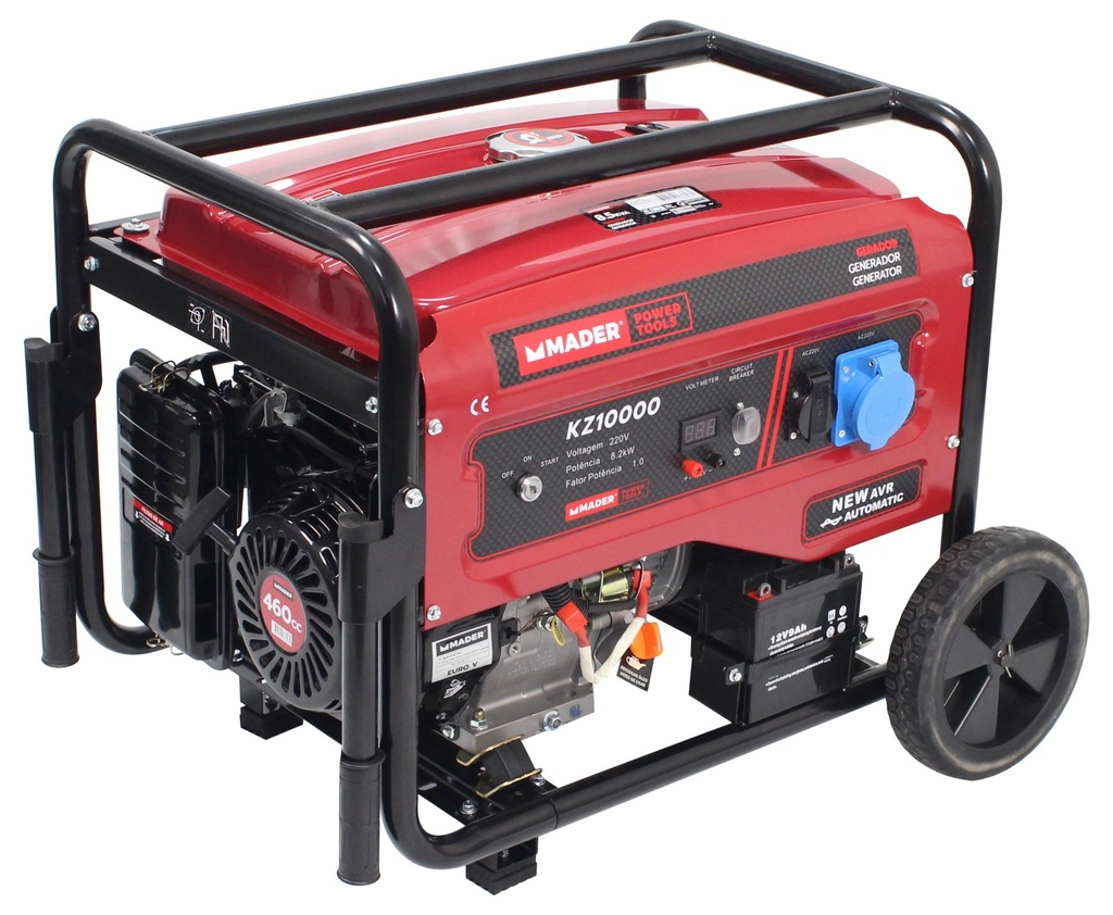8.5Kva 460cc single-phase generator with wheels Mader
