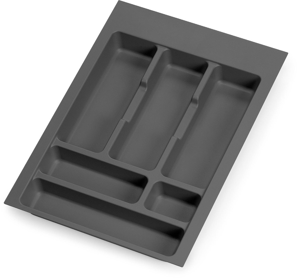 Cubertero Optima para cajón de cocina Vertex/Concept 500 módulo 400mm tablero 16mm gris antracita Emuca