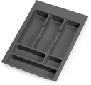 Optima cassetto portaposate cucina Vertex / modulo 500 Concetto 400 millimetri bordo 16 millimetri antracite Emuca