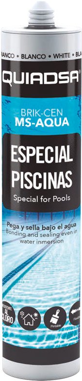 Spezieller Klebdichtstoff MS Pool BRIK-CEN MS-AQUA Quiadsa 290ml weiß