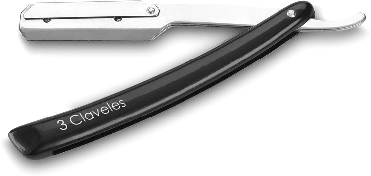 Barber coltello 20 centimetri nero con chiusura di sicurezza 3 Claveles