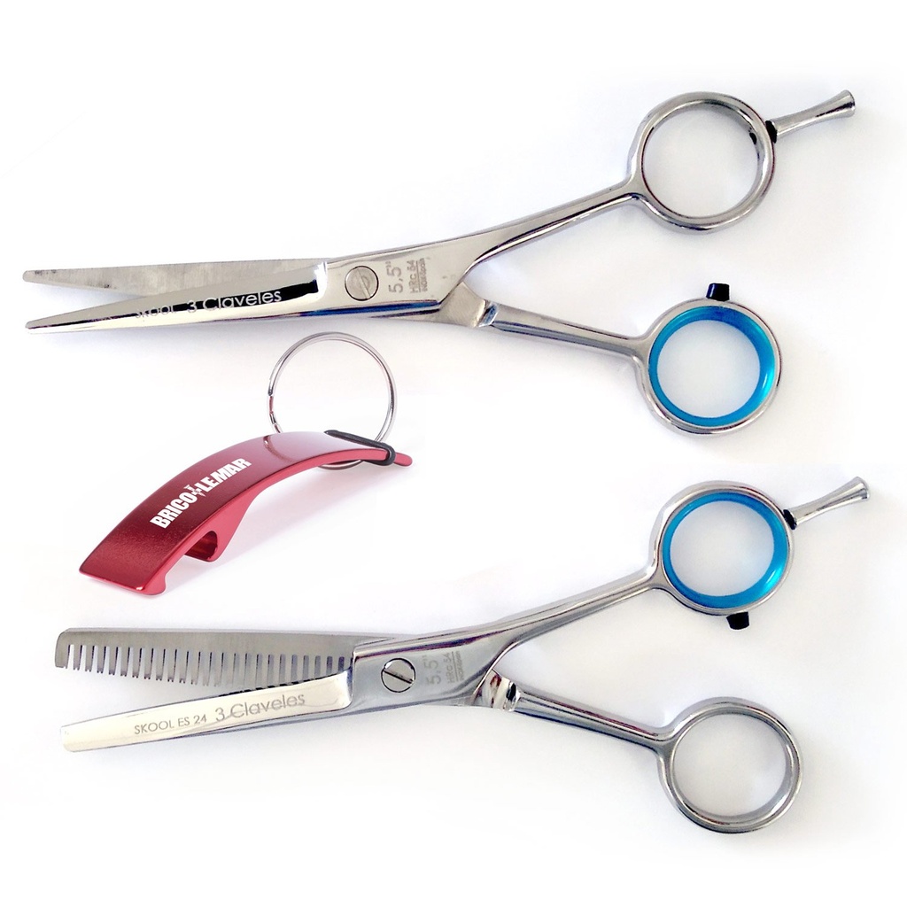 Pack 2 ciseaux de coiffeur 5.5 bord Skool doux « coupe et sculpt 3 Claveles