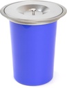 Cubo de basura empotrable para encimera de cocina 8L acero inoxidable y plástico Emuca