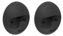 2 appendini da parete Napier Ø120mm plastica nera Emuca