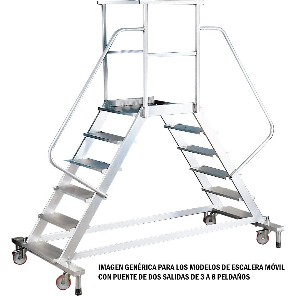 Escalator handrail 8 steps bridge two outputs Plabell