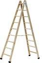 escada de madeira profissional pintor tesoura 9 + 9 degraus Plabell