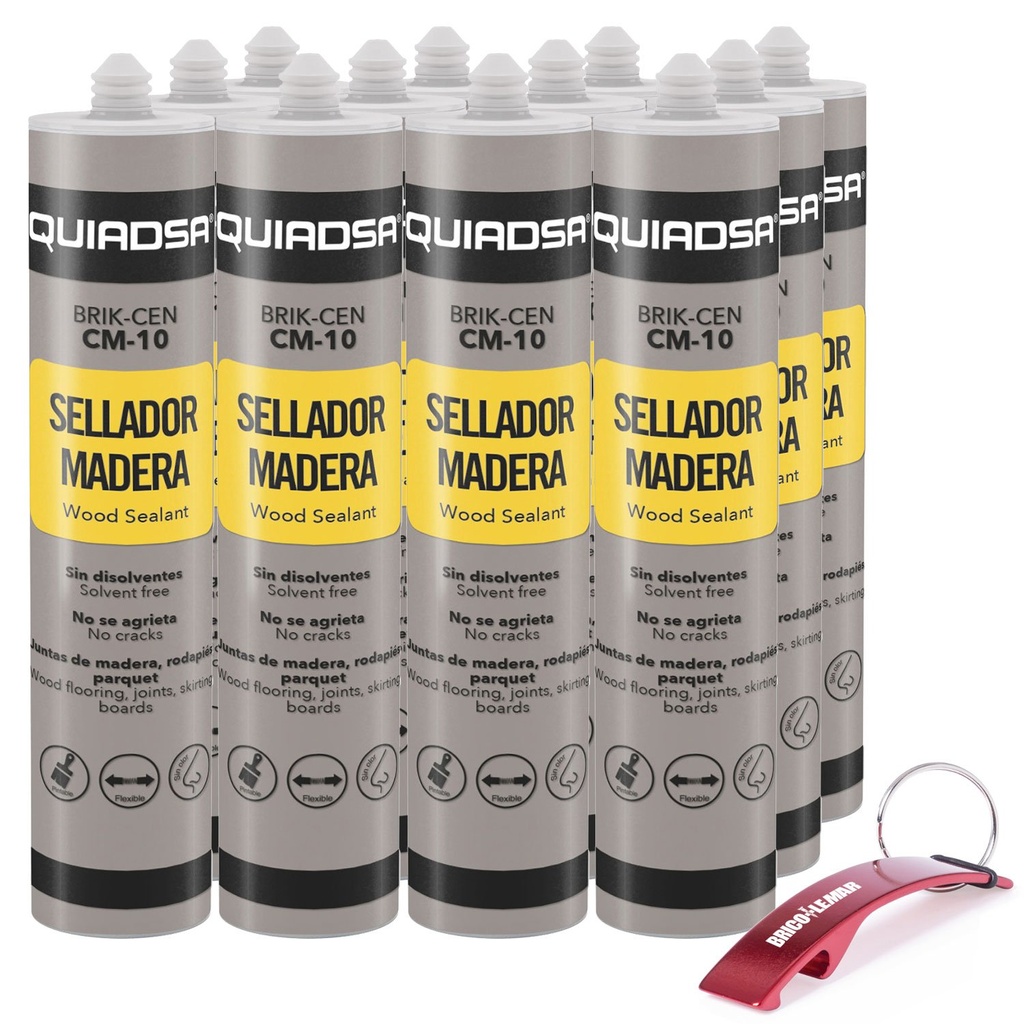 elastisches Holz sealer BRIK-CEN CM-10 Hellgrau Kasten 12 Patronen 300ml Quiadsa
