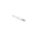 Aplique LED recargable por USB Kaus con sensor táctil de proximidad, L240mm, Plástico y Aluminio, Anodizado mate - Emuca