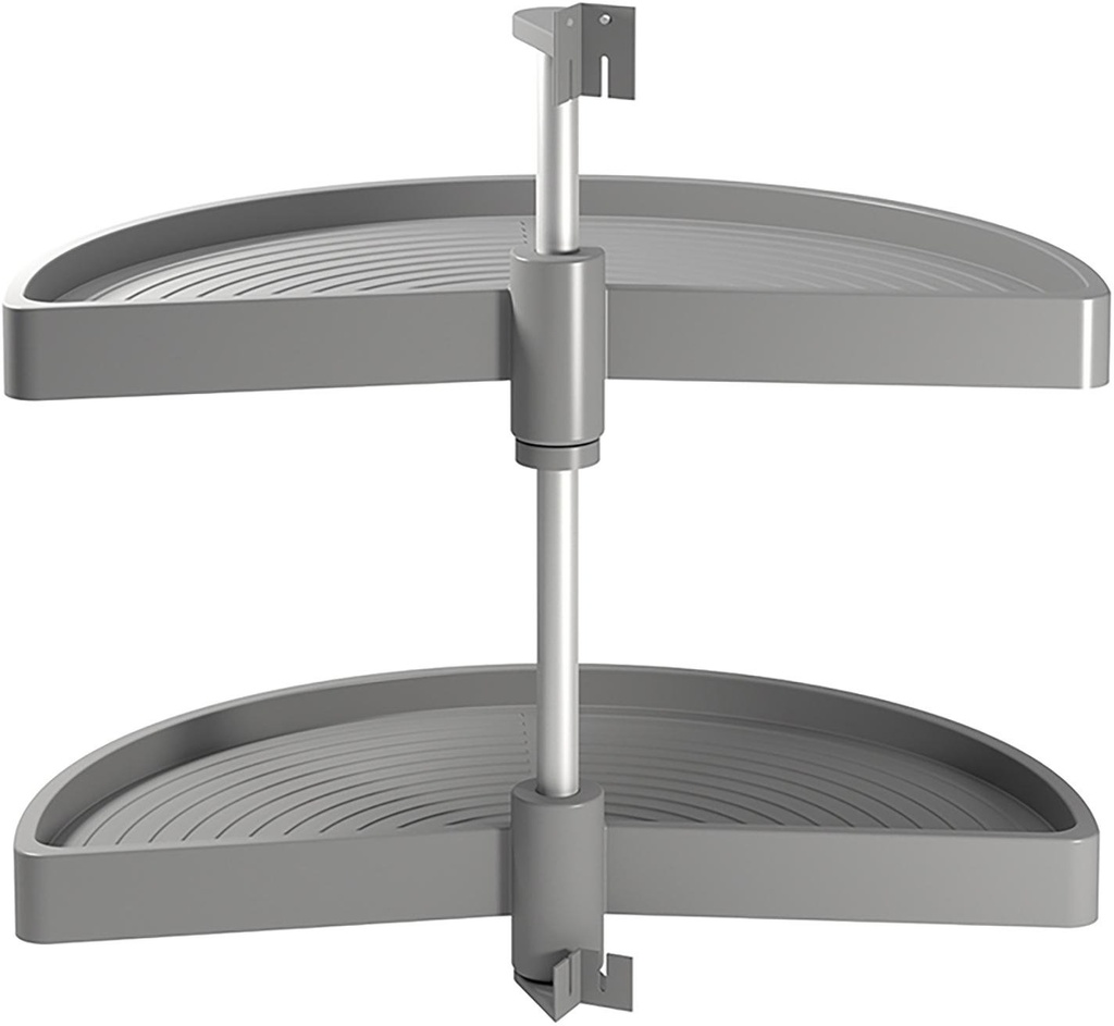 Game swivel kitchen cabinet trays 180 800mm gray plastic module Emuca