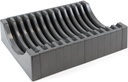 Organizador de 13 platos para muebles plástico gris antracita Emuca