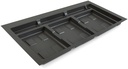 Base para contenedores cajón cocina módulo 900mm plástico gris antracita Emuca