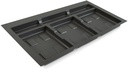 Module de base tiroir cuisine 800mm récipients en plastique gris anthracite Emuca