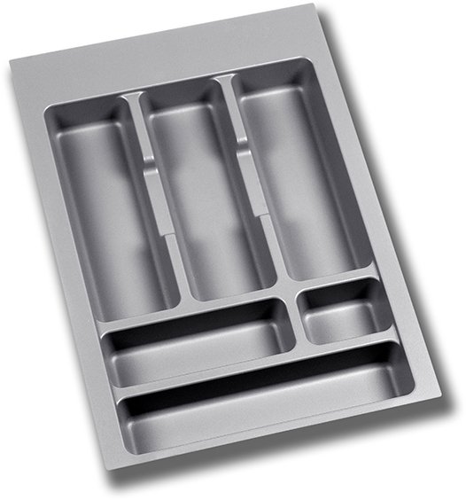 Cubertero per cucina cassetto 400 millimetri modulo universale plastica grigio Emuca