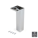 Meubles pied de coin en matière plastique 140-150mm chrome réglable 4 pcs. Emuca