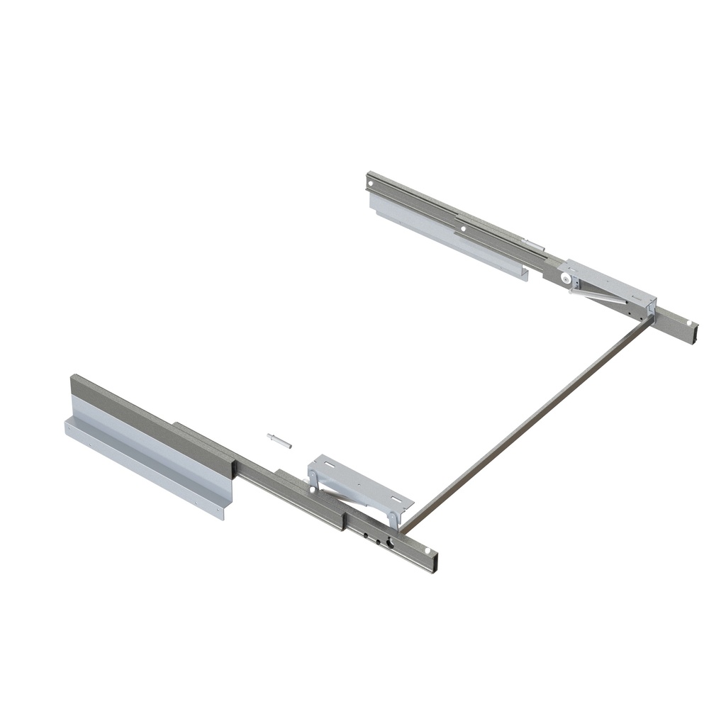 Guías para mesa extensible y elevable Oplà Folding+39 M120, Aluminio, Anodizado inox - Emuca