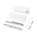 Cajón Protone 30kg con guías de extracción total y cierre suave, 178mm, 450mm, Acero Blanco - Emuca