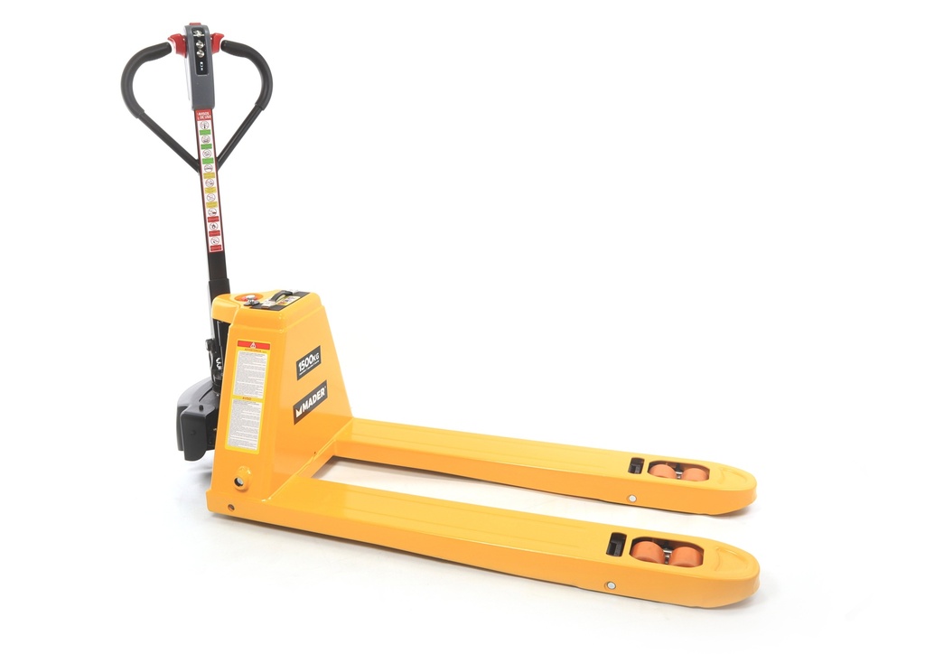 Transpalets Hidráulico, Eléctrico, 1.5Ton, 550mm, Rueda PU - MADER®