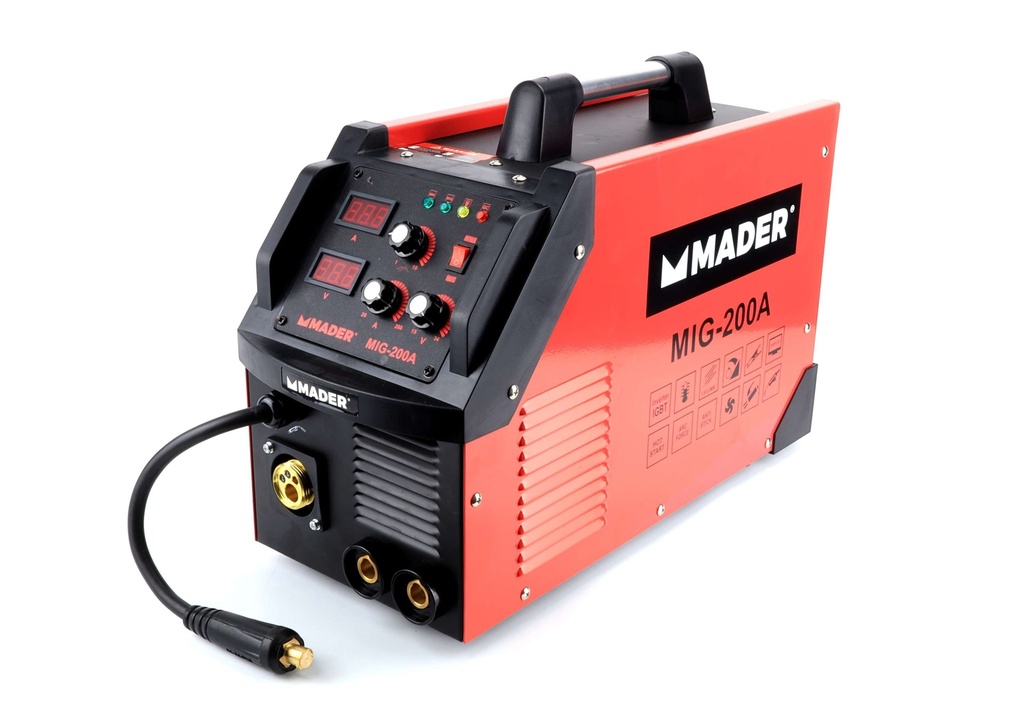 Equipo Soldadura Inverter, Anti Stick, 3IN1, 200A - MADER®