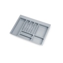 Cubertero Optima para cajón Universal, módulo 700mm, Plástico, Gris - Emuca