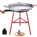 Kit paellero 70cm Garcima with paellera 90cm and support Kabra