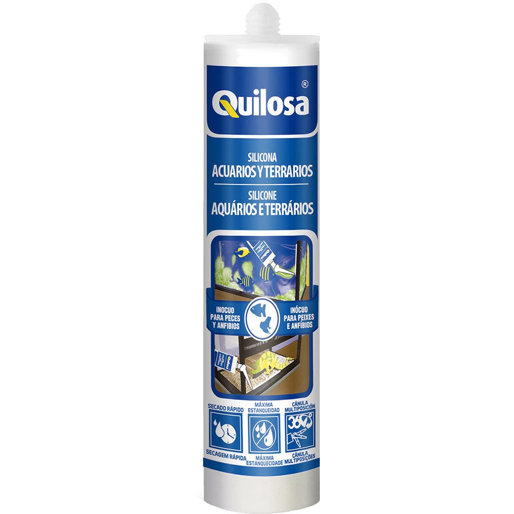 Silicona para acuario y terrarios 290ml transparente Quilosa