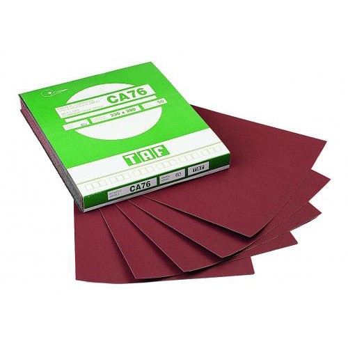 feuille de papier résiné en 230x280 corindon grain CA76 120 TAF