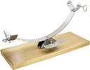 Jamonero met rocker plaat 40x6 houten basis Flores Cortés