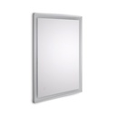 Espejo de baño Heracles con iluminación LED frontal y decorativa, AC 230V 50Hz, 34W, Plástico y Cristal - Emuca
